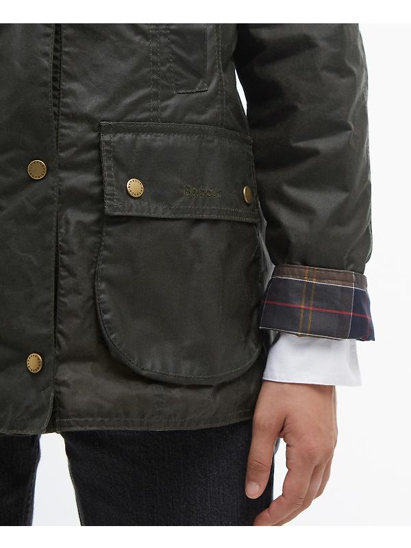 Barbour Women's Lightweight Beadnell Wax Jacket - Archive Olive Image 7