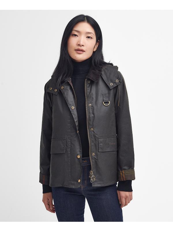 Barbour Women's Avon Waxed Jacket - Olive Image 3