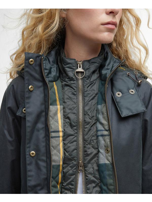 Barbour Women's Cannich Waxed Jacket - Sage/Ancient Image 6