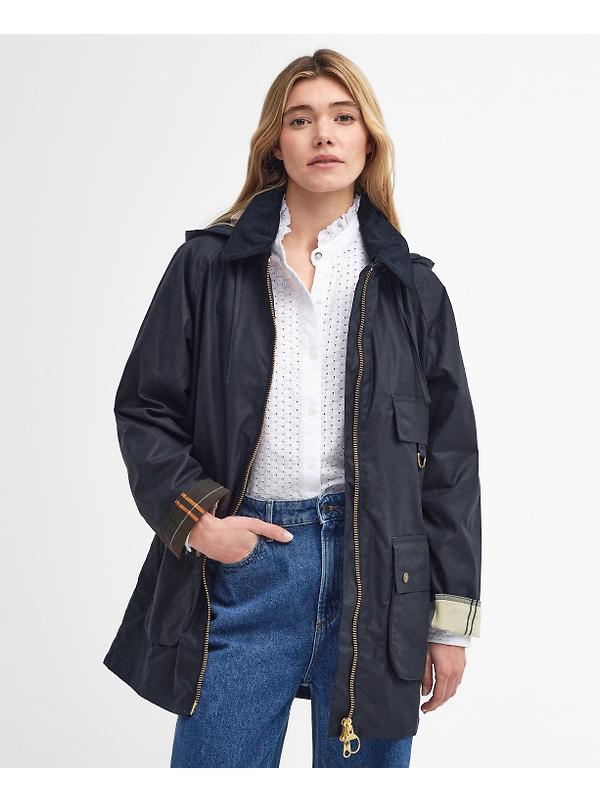 Barbour Women's Highclere Wax Jacket - Navy Image 3