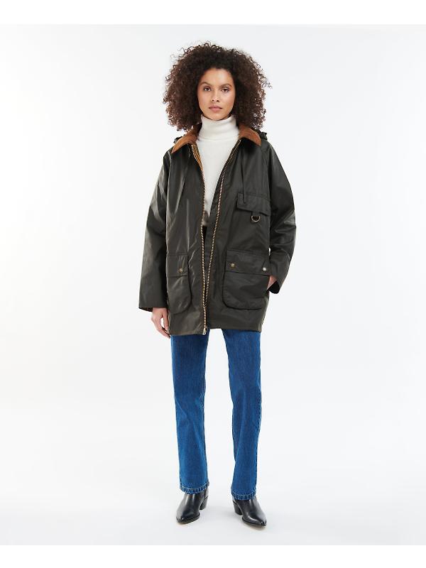 Barbour Women's Highclere Wax Jacket - Olive Image 2