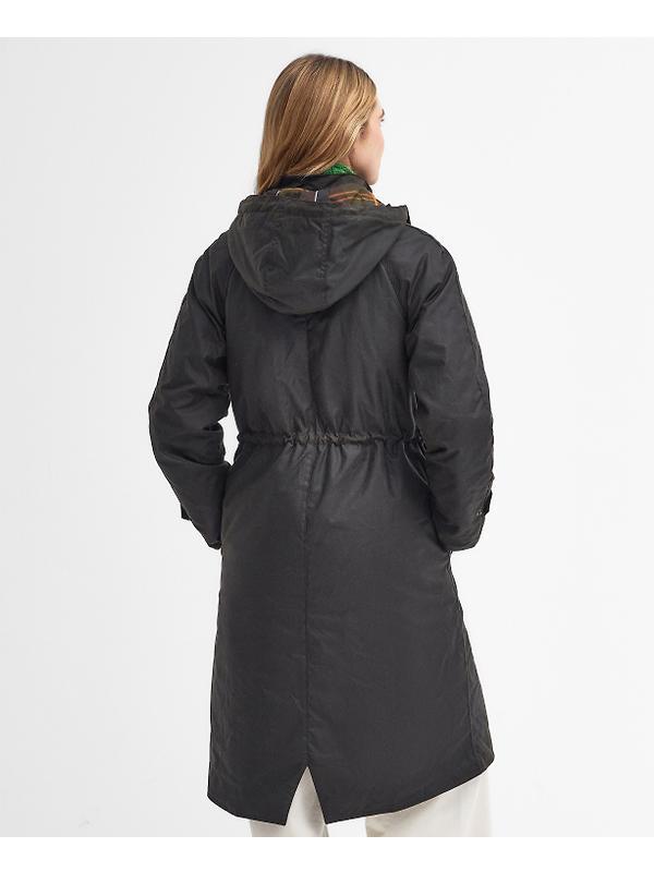 Barbour Women's Long Cannich Wax Jacket - Olive Image 4