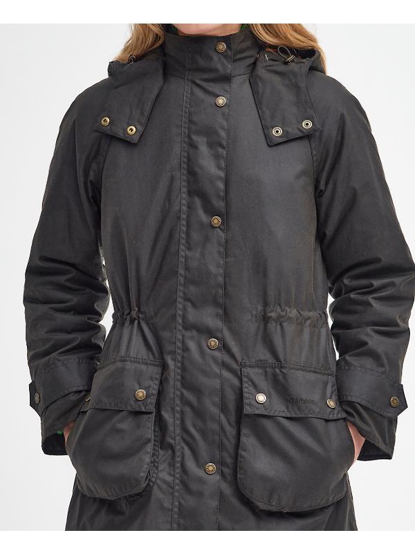 Barbour Women's Long Cannich Wax Jacket - Olive Image 6