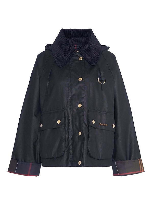 Barbour Women's Reighton Spey Wax Jacket - Black/Classic Image 1
