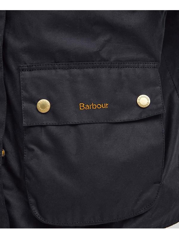 Barbour Women's Reighton Spey Wax Jacket - Black/Classic Image 7
