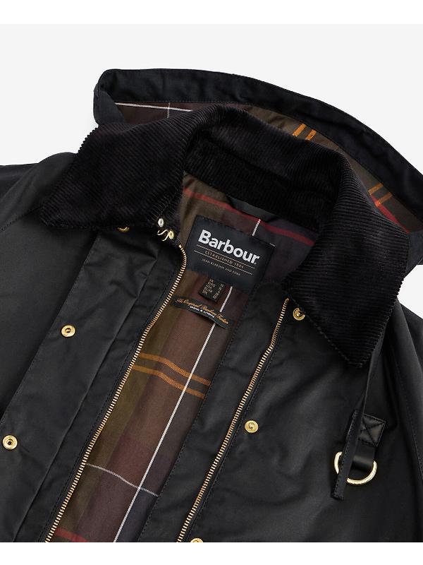 Barbour Women's Reighton Spey Wax Jacket - Black/Classic Image 9