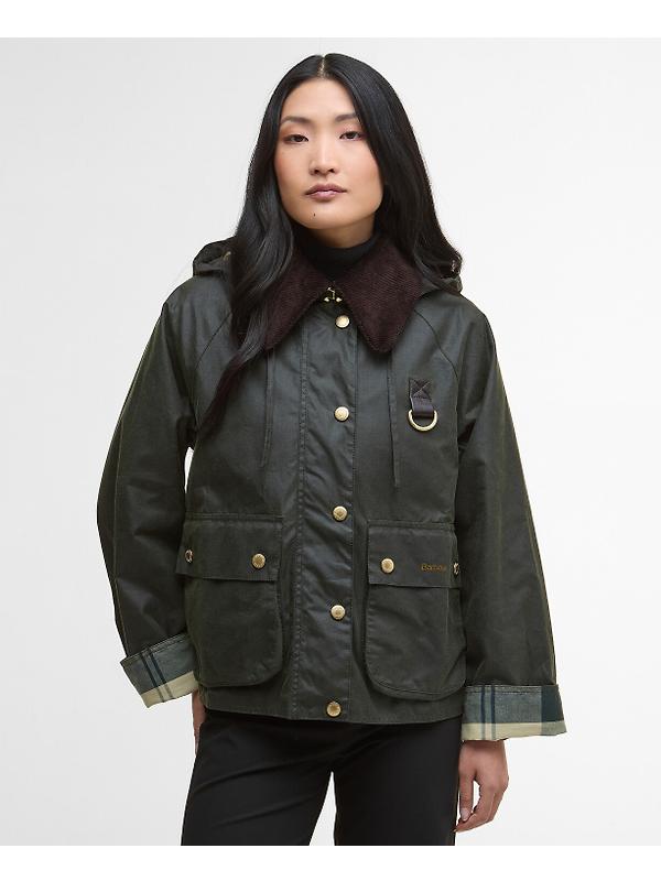 Barbour Women's Reighton Spey Wax Jacket - Fern/Ancient Image 2