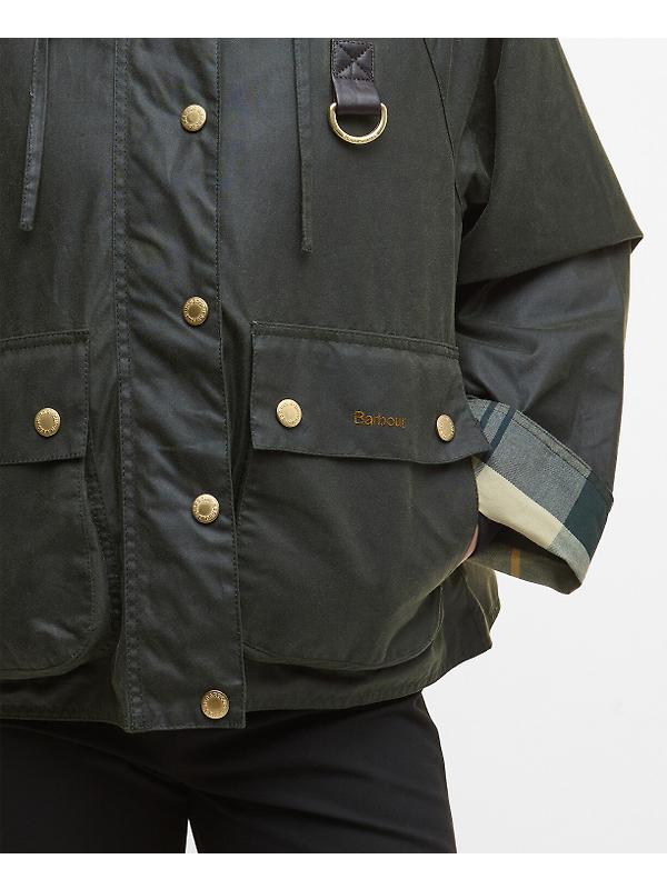 Barbour Women's Reighton Spey Wax Jacket - Fern/Ancient Image 6