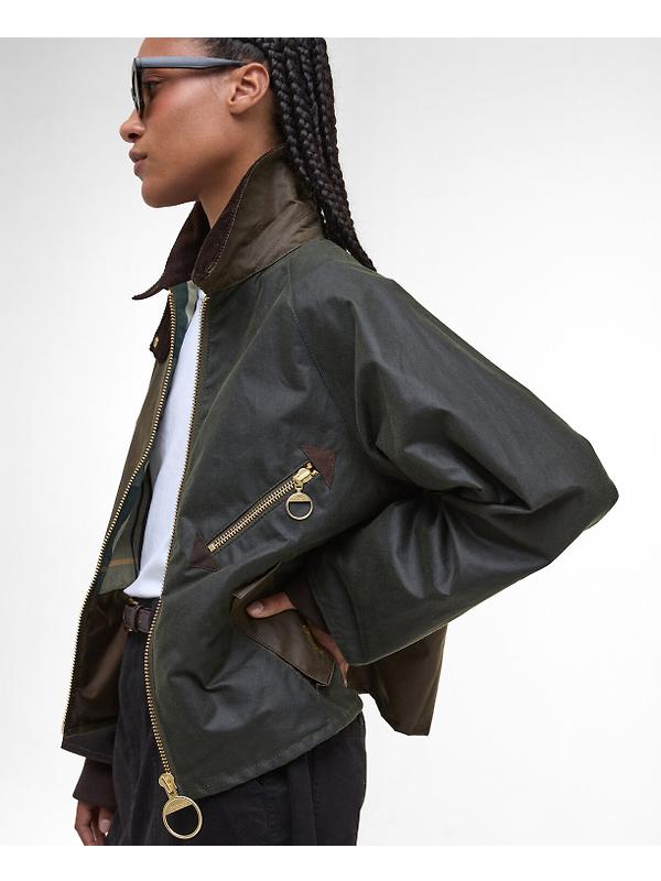 Barbour Women's Arlene Wax Jacket - Beech/Ancient Tartan Image 5
