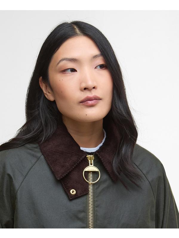 Barbour Women's Luella Wax Jacket - Fern/Ancient Tartan Image 5