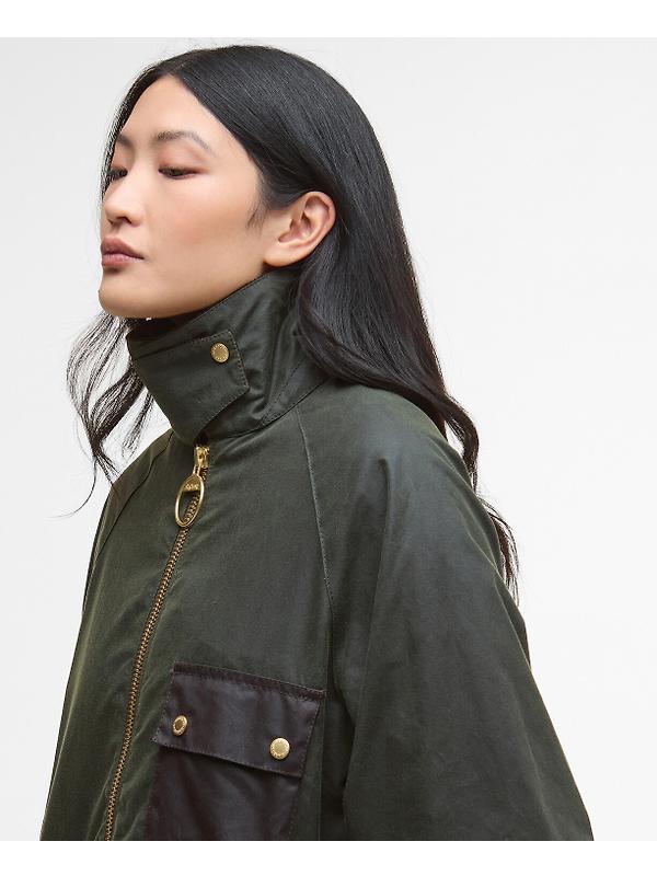 Barbour Women's Luella Wax Jacket - Fern/Ancient Tartan Image 6