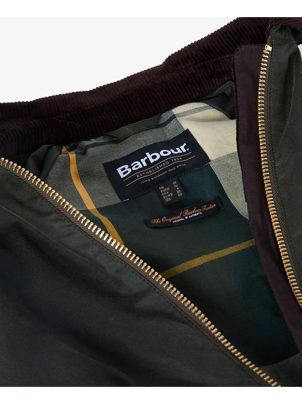 Barbour Women's Luella Wax Jacket - Fern/Ancient Tartan Image 8