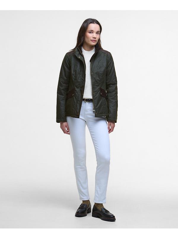 Barbour Women's Fern Wax Jacket - Fern/Classic Tartan Image 3