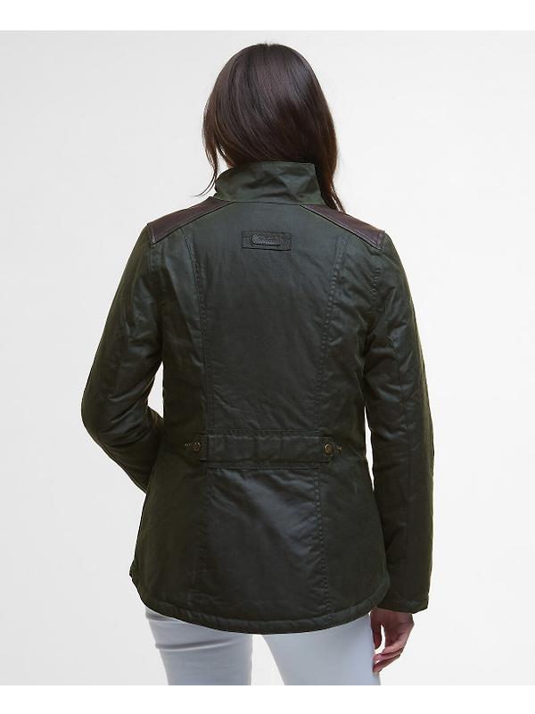 Barbour Women's Fern Wax Jacket - Fern/Classic Tartan Image 4