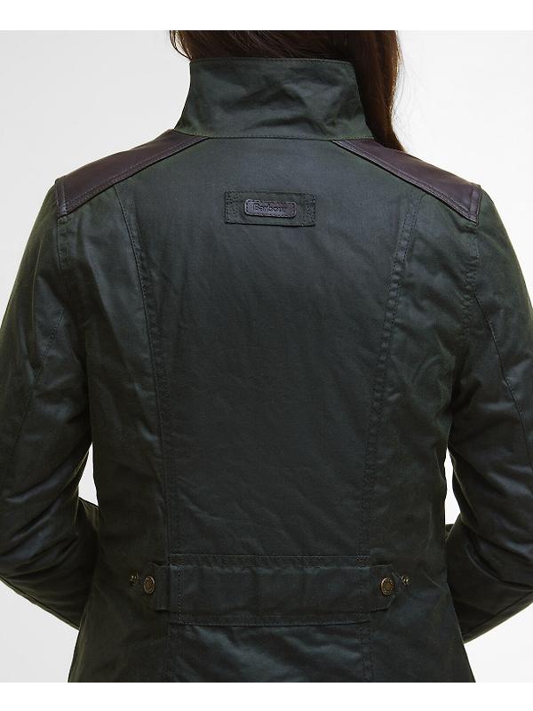 Barbour Women's Fern Wax Jacket - Fern/Classic Tartan Image 8