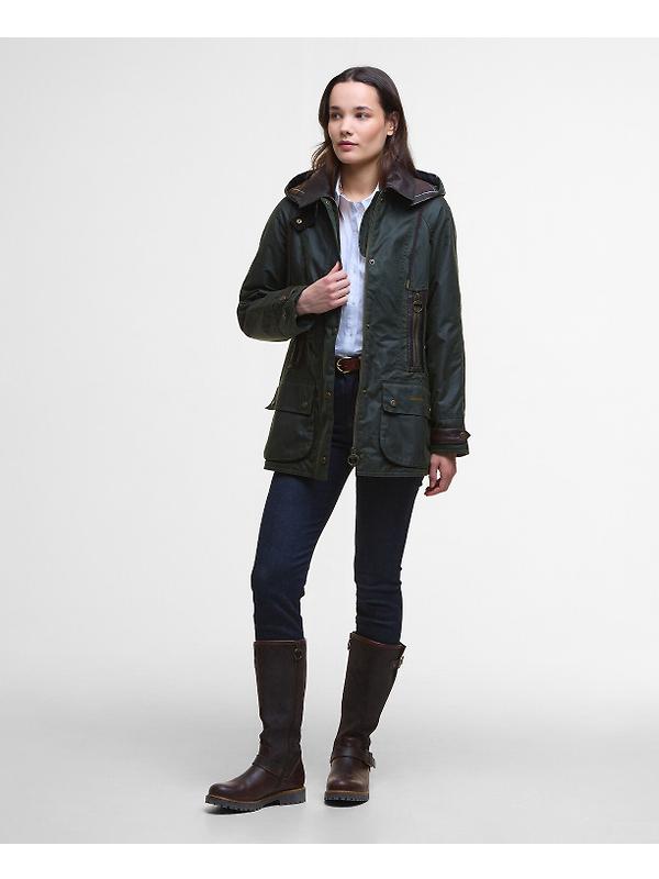 Barbour Women's Ivy Wax Jacket - Fern Image 3