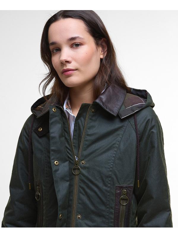 Barbour Women's Ivy Wax Jacket - Fern Image 5
