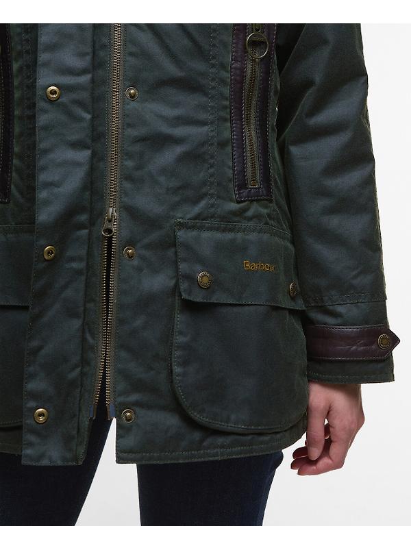 Barbour Women's Ivy Wax Jacket - Fern Image 9