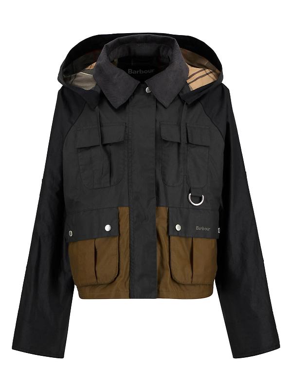 Barbour Women's Liza Wax Jacket - Black/Grey/Sand/Dress Image 1