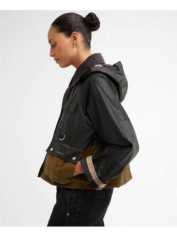 Barbour Women's Liza Wax Jacket - Black/Grey/Sand/Dress Image 6