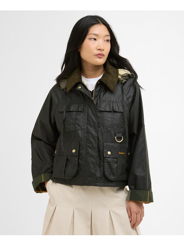 Barbour Women's Liza Wax Jacket - Fern/Ancient Image 2