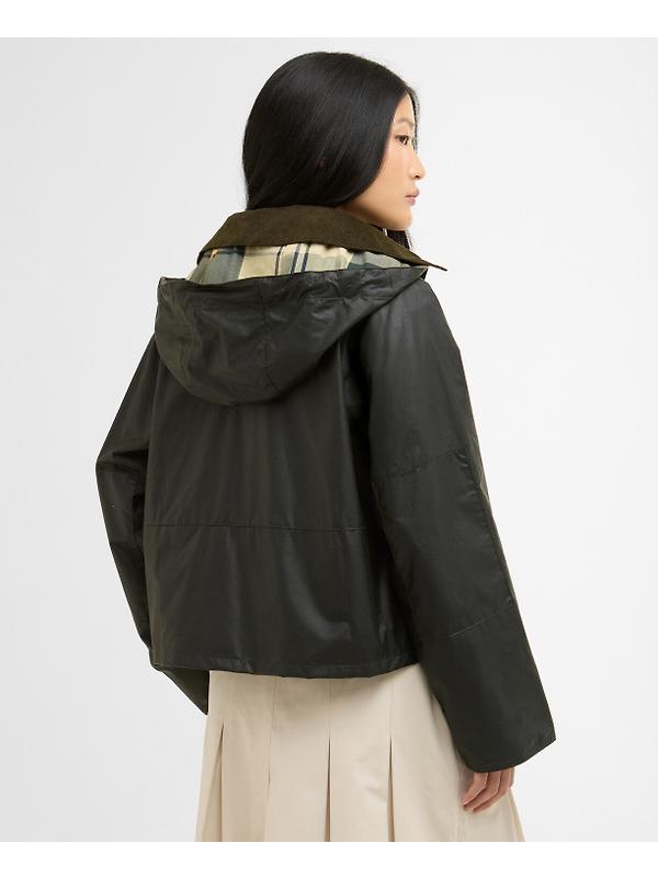 Barbour Women's Liza Wax Jacket - Fern/Ancient Image 4