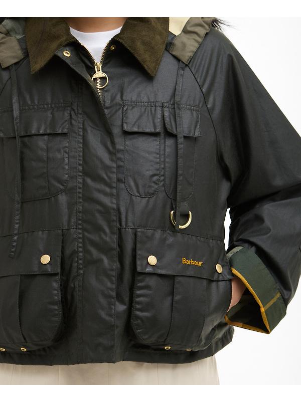 Barbour Women's Liza Wax Jacket - Fern/Ancient Image 5