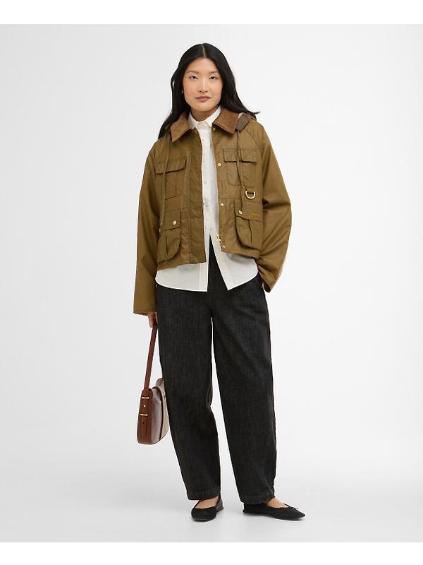 Barbour Women's Liza Wax Jacket - Sand/Dress Image 3