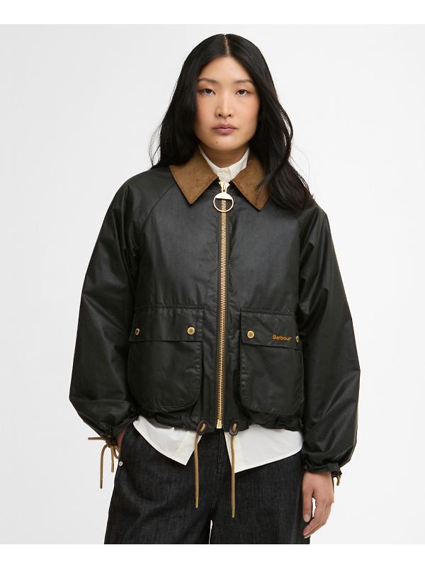 Barbour Women's Marron Wax Jacket - Fern/Ancient Image 2