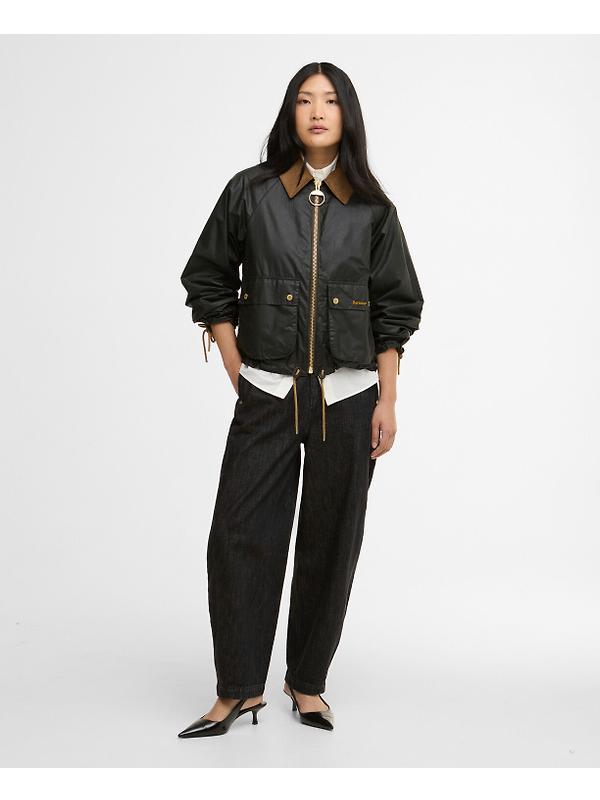 Barbour Women's Marron Wax Jacket - Fern/Ancient Image 4