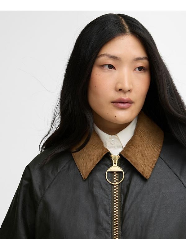 Barbour Women's Marron Wax Jacket - Fern/Ancient Image 6