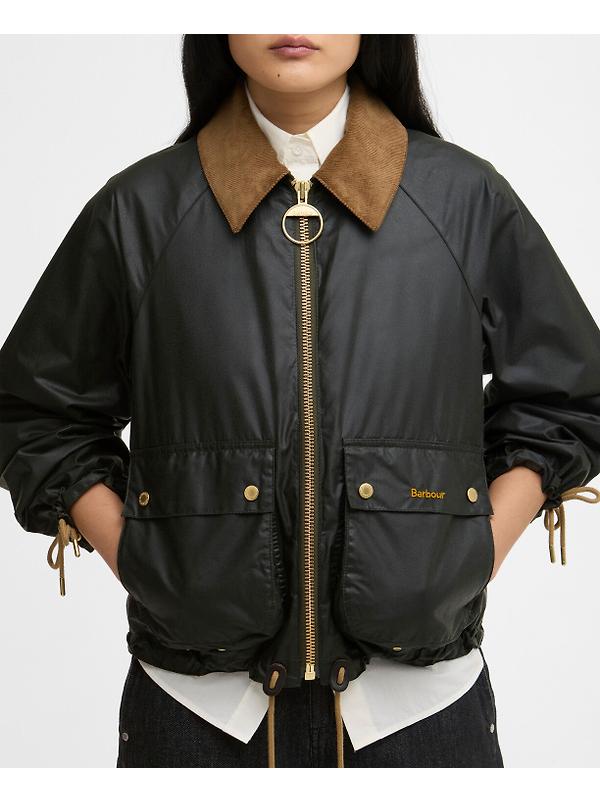 Barbour Women's Marron Wax Jacket - Fern/Ancient Image 7