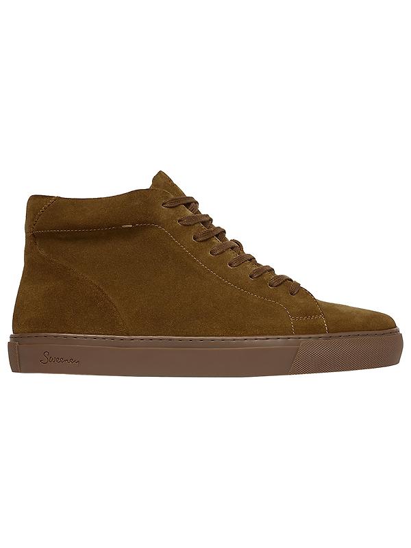 Oliver Sweeney Men's Laxey Suede Cupsole Hi-Top Trainers - Tan Image 1