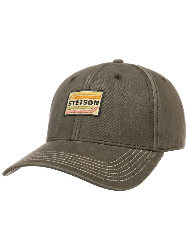 Stetson Lenloy Cotton Baseball Cap - Olive Image 1