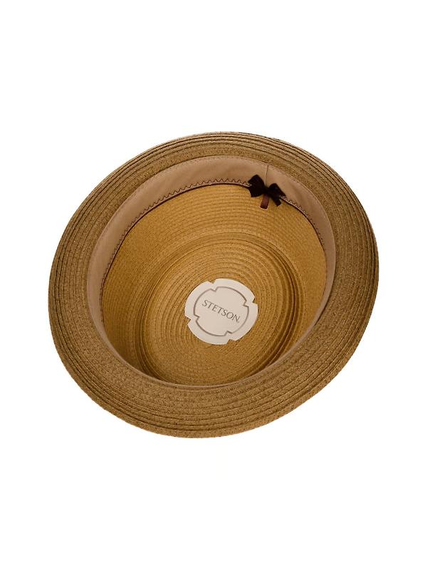 Stetson Licano Toyo Pork Pie Straw Hat - Brown Image 3