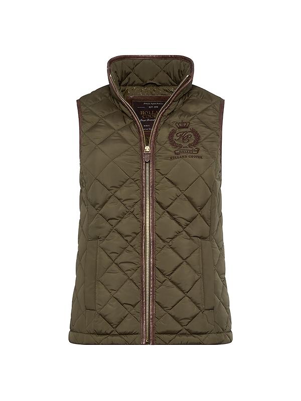 Holland Cooper Women's Lightweight Country Gilet - Khaki Image 1