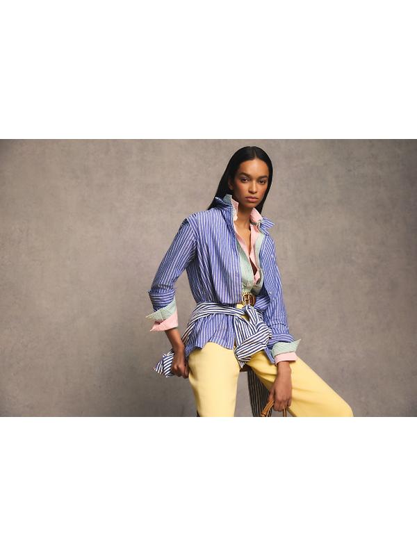 Holland Cooper Women's Oxford Shirt - City Pink Stripe Image 13