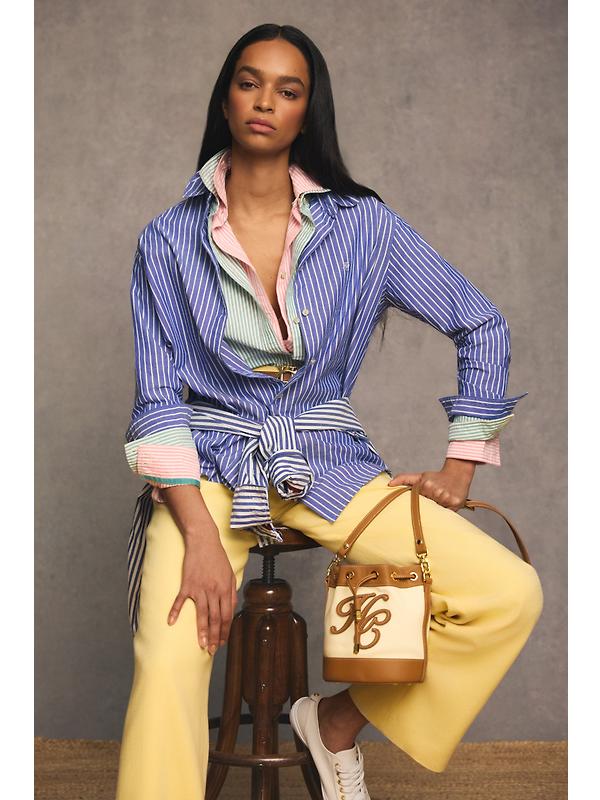 Holland Cooper Women's Oxford Shirt - City Pink Stripe Image 14