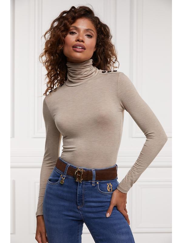 Holland Cooper Women's Essential Roll Neck - Oatmeal Image 2