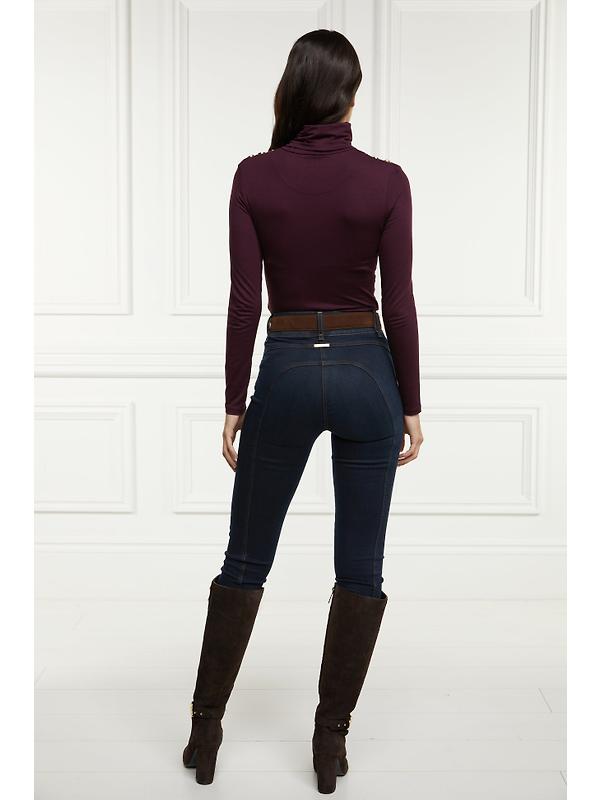 Holland Cooper Women's Essential Roll Neck - Burgandy Image 6