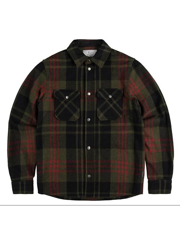 Woolrich Men's Alaskan Melton Overshirt - Greenstone Check Product Image