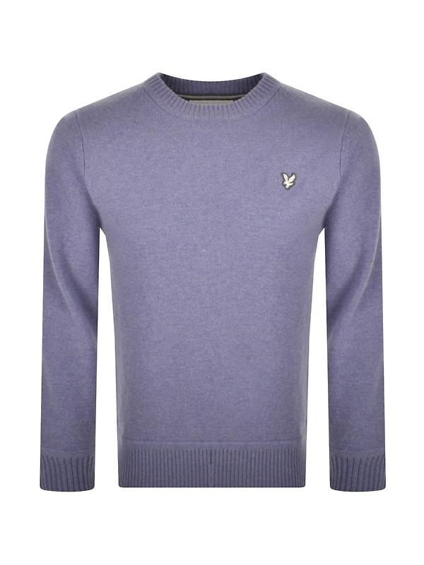 Product image of Lyle & Scott Men's Premium Lambswool Crew Neck Jumper - Factory Blue