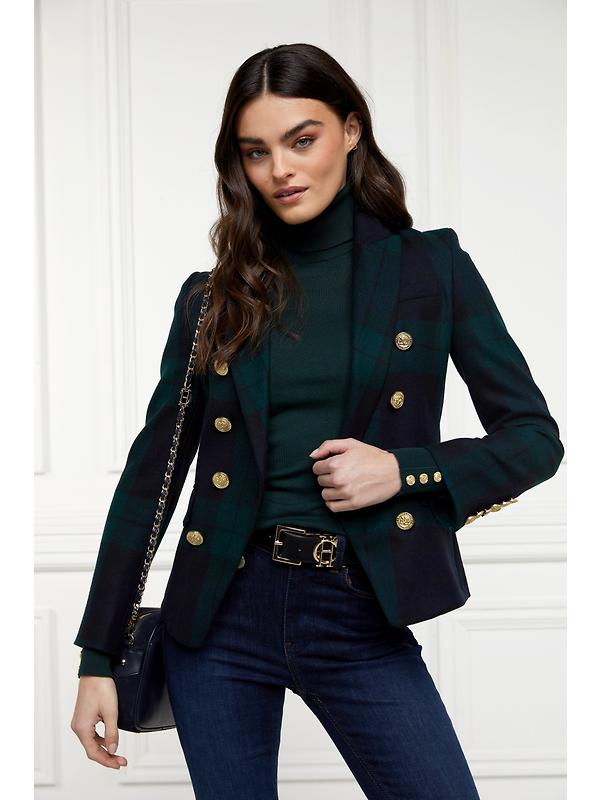 Holland Cooper Women's Buttoned Knit Roll Neck - Deep Emerald Image 4