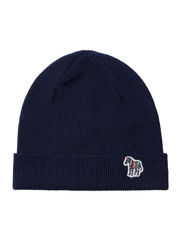 Paul Smith Men's Zebra Beanie Hat - Navy Product Image