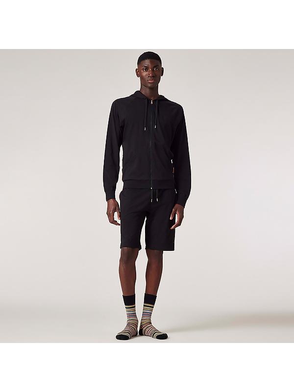 Paul Smith Men's Jersey Cotton Zip Lounge Hoodie - Black Image 4