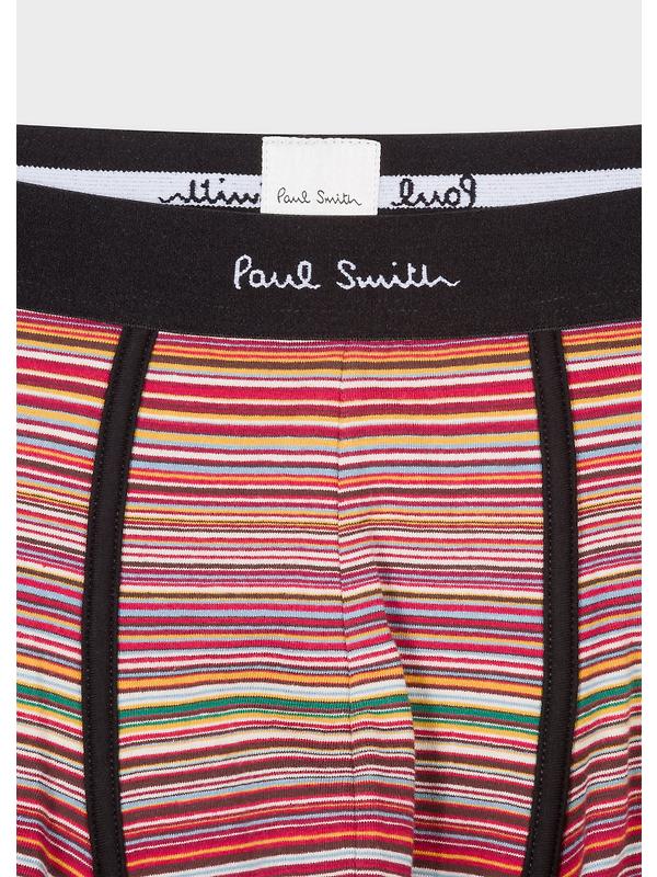 Paul Smith Men's Organic Cotton Signature Stripe 3 Pack Boxer Briefs - Multi Image 9