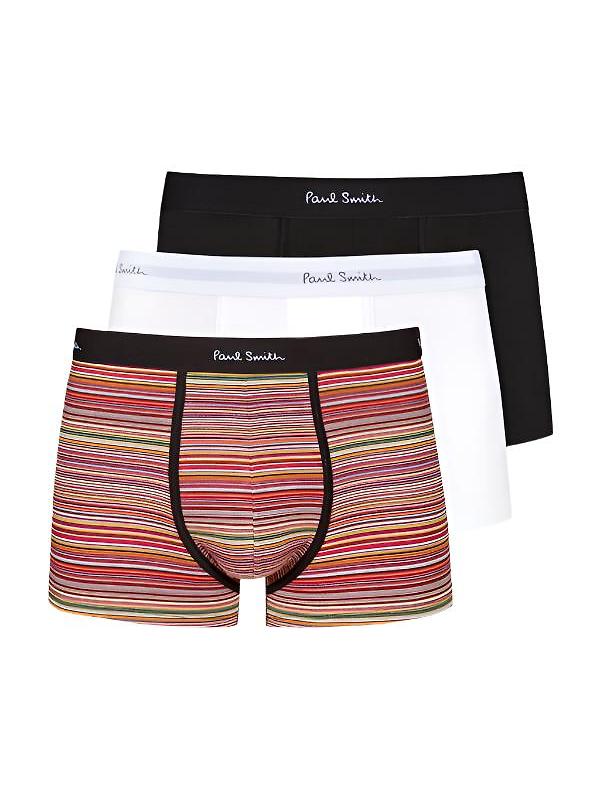 Paul Smith Men's Organic Cotton Signature Stripe 3 Pack Boxer Briefs - Multi Image 1