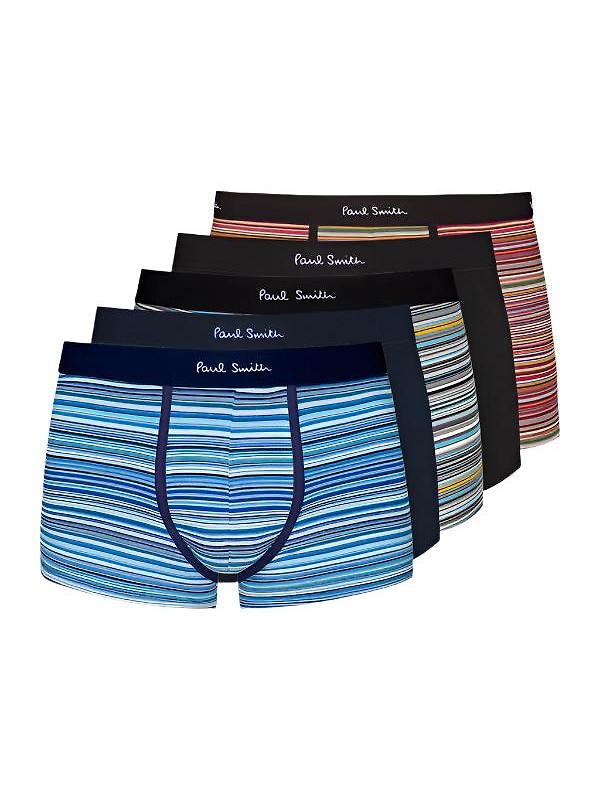 Paul Smith Men's Organic Cotton 5 Pack Boxer Briefs - Signature Stripe Image 2