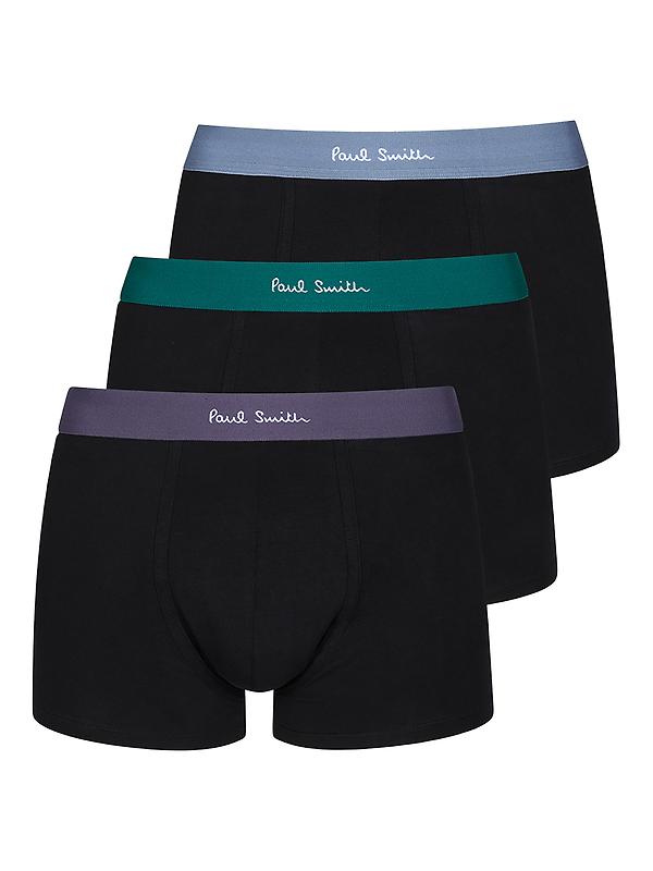 Paul Smith Men's 3 Pack Plain Mix Trunks - Black Image 1