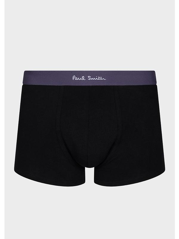 Paul Smith Men's 3 Pack Plain Mix Trunks - Black Image 2